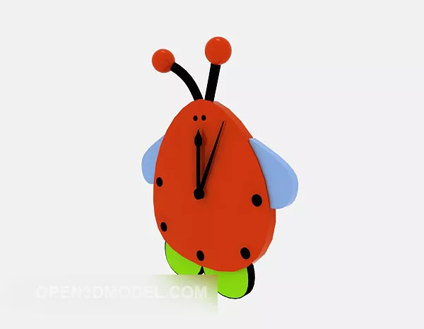 Children Alarm Clock Bee Shaped 3d model Children Alarm Clock Bee Shaped 3d model