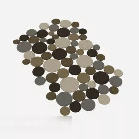Carpet Furniture Circles Patterns 3d model