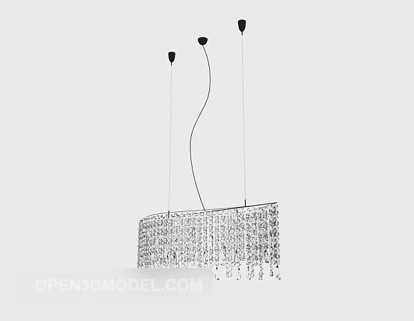 Personality Crystal Chandelier 3d model Personality Crystal Chandelier 3d model