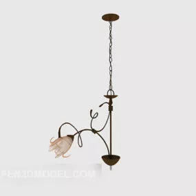 Home Decor Flower Chandelier 3d model