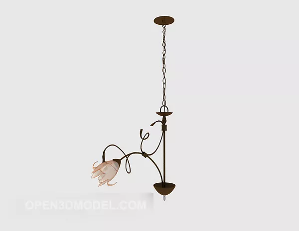 Ceiling Lamp Golden Shade 3d model