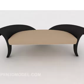 Modern European Double Sofa 3d model