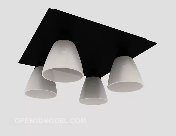 Restaurant Chandelier Ceiling Mount 3d model Restaurant Chandelier Ceiling Mount 3d model
