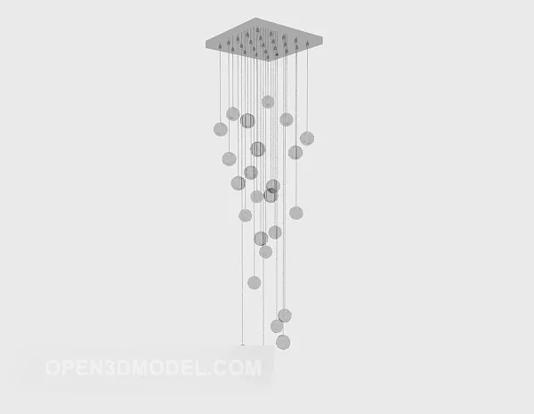 Home Ball Chandelier 3d model Home Ball Chandelier 3d model