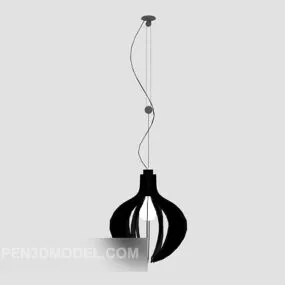 Stylized Black Chandelier 3d model