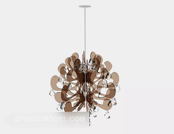 Personality Brown Chandelier 3d model Personality Brown Chandelier 3d model