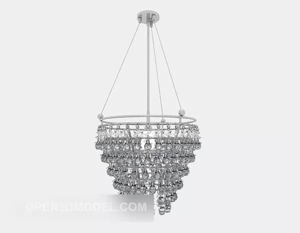 Personality Circular Chandelier 3d model Personality Circular Chandelier 3d model