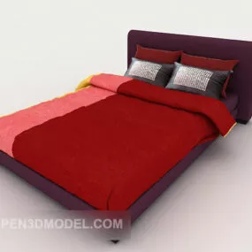 Home Color Double Bed 3d model