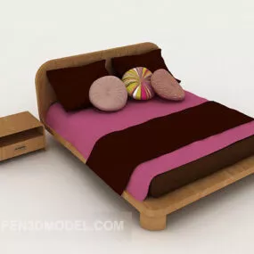 Personality Double Bed 3d model