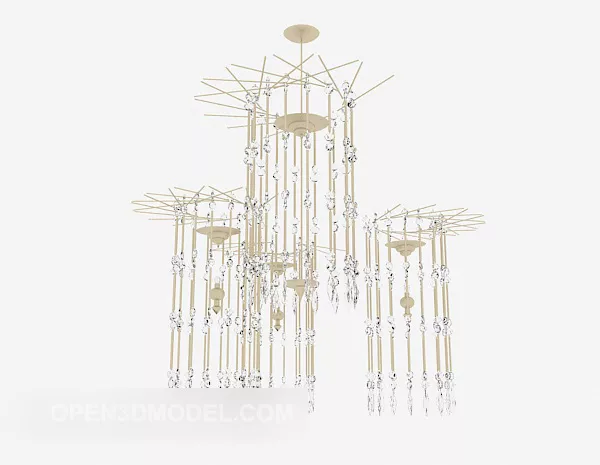 Modern Gorgeous Crystal Chandelier 3d model Modern Gorgeous Crystal Chandelier 3d model
