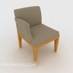 Home Grey Single Sofa 3d model