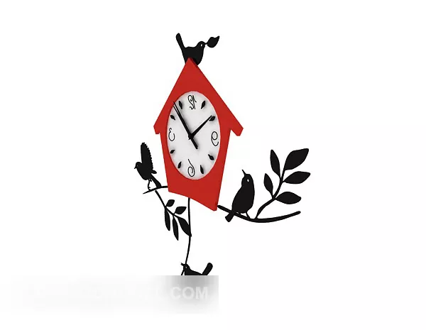 Square Desk Clock 3d model