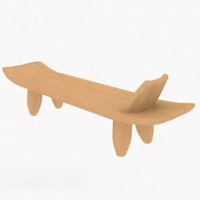 Modern Stylized Log Bench 3d model