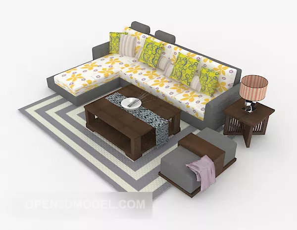 Home Multi Seaters Sofa 3d model Home Multi Seaters Sofa 3d model