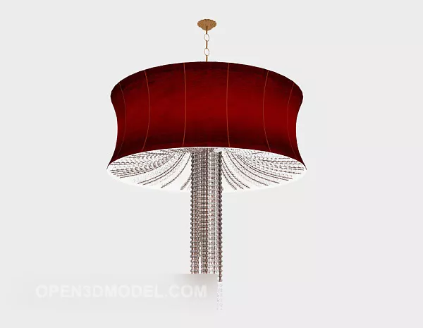 Personality Red Chandelier 3d model Personality Red Chandelier 3d model