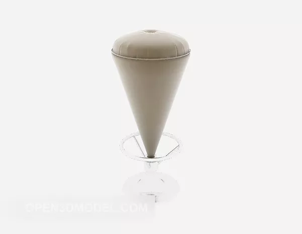 Square Fabric Stool 3d model