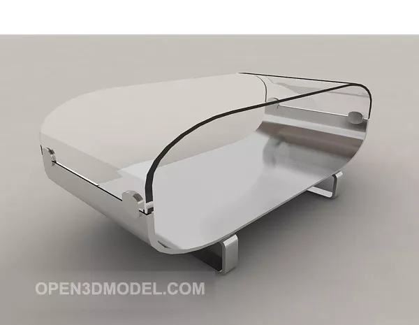 Curved Glass Coffee Table 3d model Curved Glass Coffee Table 3d model