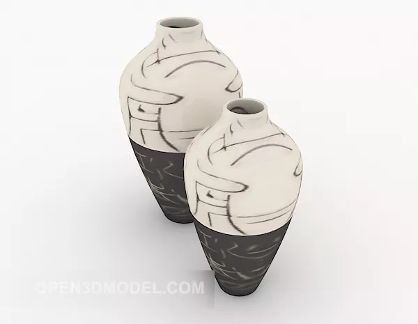 Simple Porcelain Vase 3d model Simple Porcelain Vase 3d model