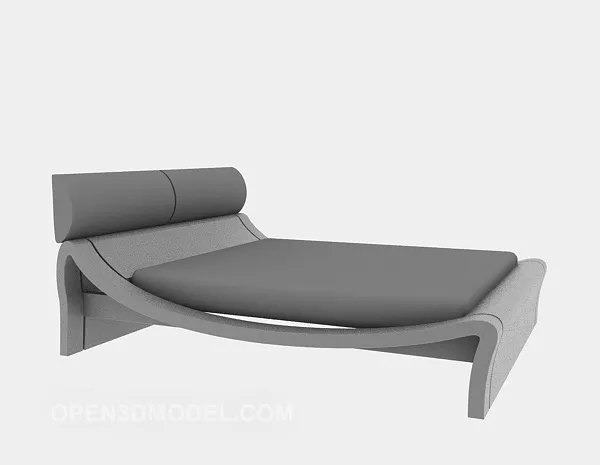 Curved Single Bed 3d model Curved Single Bed 3d model