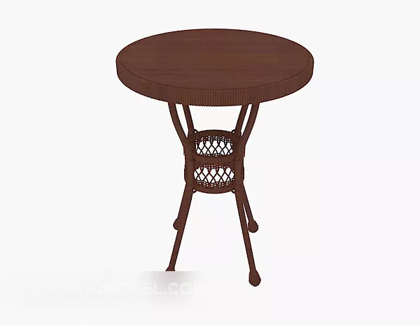 Personality Solid Wood Side Table 3d model Personality Solid Wood Side Table 3d model
