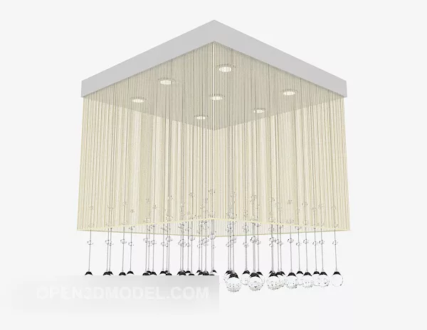 Personality Square Chandelier 3d model Personality Square Chandelier 3d model
