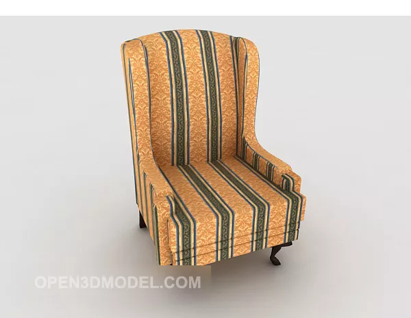 Personality Striped Single Sofa 3d model Personality Striped Single Sofa 3d model