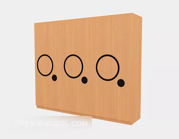 Wardrobe Two Door With Drawer 3d model