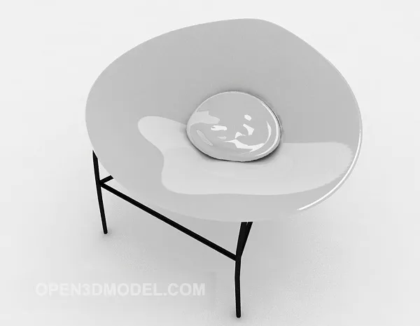 Stylized White Lounge Chair 3d model Stylized White Lounge Chair 3d model