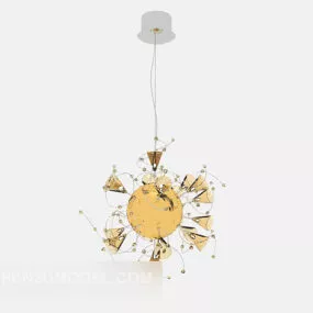 Personality Yellow Chandelier 3d model