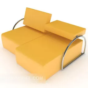 Home Yellow Double Sofa 3d model
