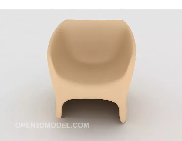 Home Stylized Yellow Single Sofa 3d model Home Stylized Yellow Single Sofa 3d model