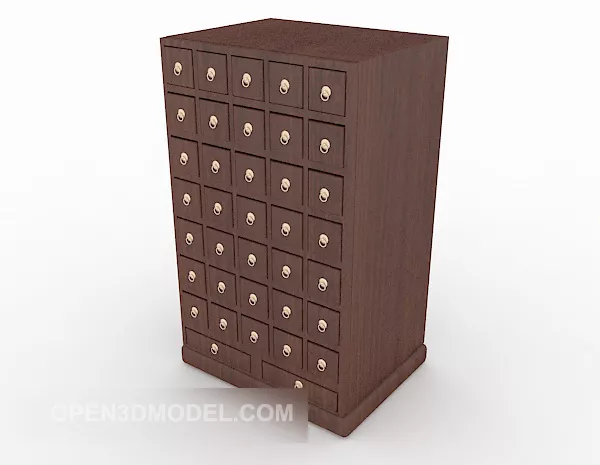 Pharmacy Cabinet Wooden 3d model Pharmacy Cabinet Wooden 3d model