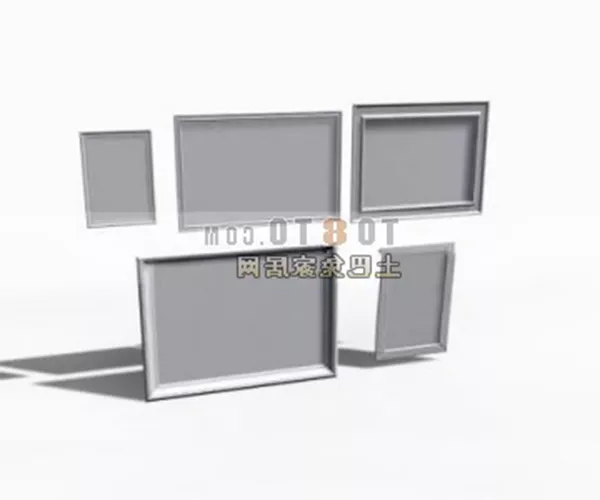 Set Of Photos Frame 3d model