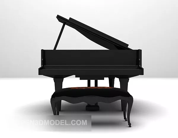 Classic Harp Music Instrument 3d model