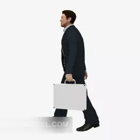 Briefcase Man Character 3d model
