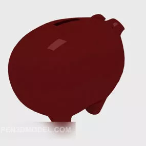 Piggy Bank Red 3d model