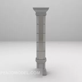 Pillars Grey Concrete 3d model