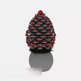 Pine Pot Tree Decoration Furniture 3d model