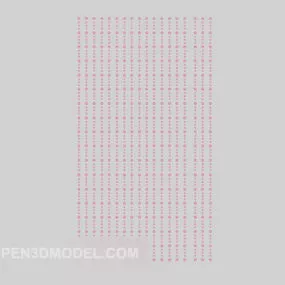 Pink Crystal Curtain Decoration 3d model