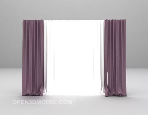 Satin Curtain 3d model