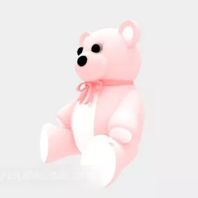 Pink Doll Bear Stuff Toy 3d model