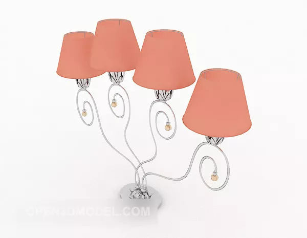Pink Home Table Lamp 3d model Pink Home Table Lamp 3d model