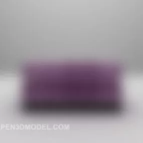 Pink Velvet Single Sofa 3d model