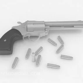 Pistol With Shells 3d model