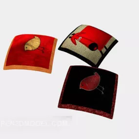 Pillows With Decoration Pattern 3d model