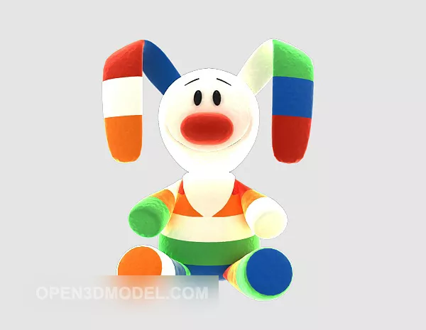 Plush Bunny Toy 3d model Plush Bunny Toy 3d model