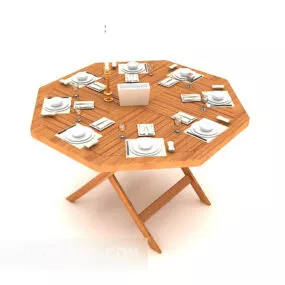 Polygon Table Furniture 3d model
