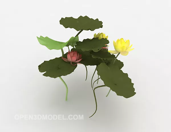 Pot Leaf Decoration 3d model