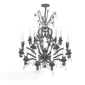 Process Candlestick Chandelier 3d model