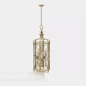 Luxury Brass Chandelier V1 3d model